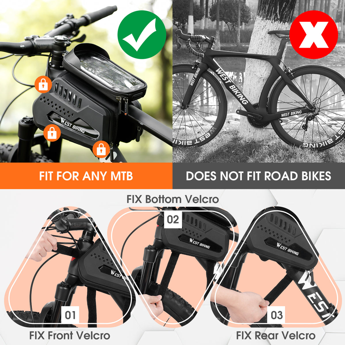 Waterproof Bike Frame Bag D80125
