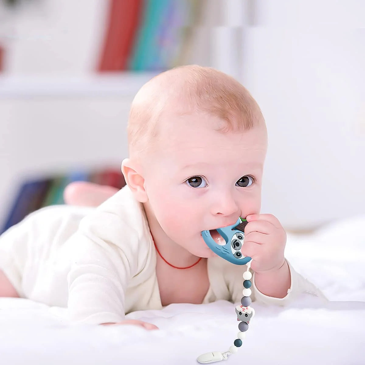 Silicone Baby Teething Toys with Pacifier Clip Holder Set K181