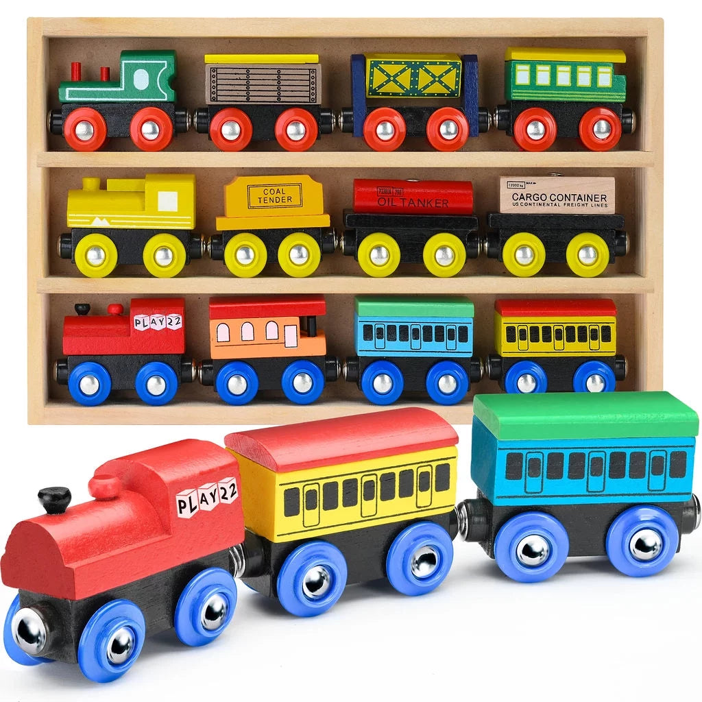 Wooden Magnetic Train Set 12 PCS D463908