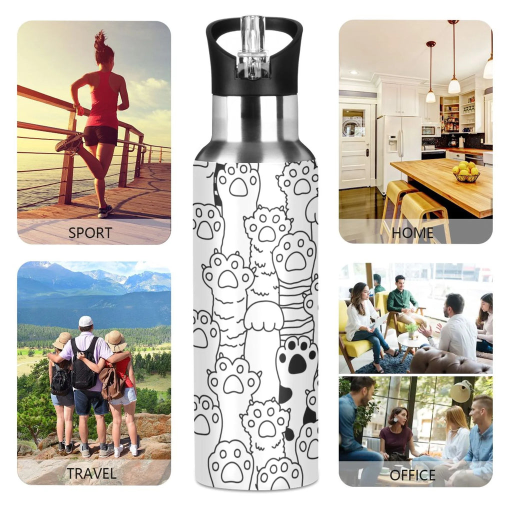 Stainless Steel Insulated Water Bottle with Straw Lid F70618