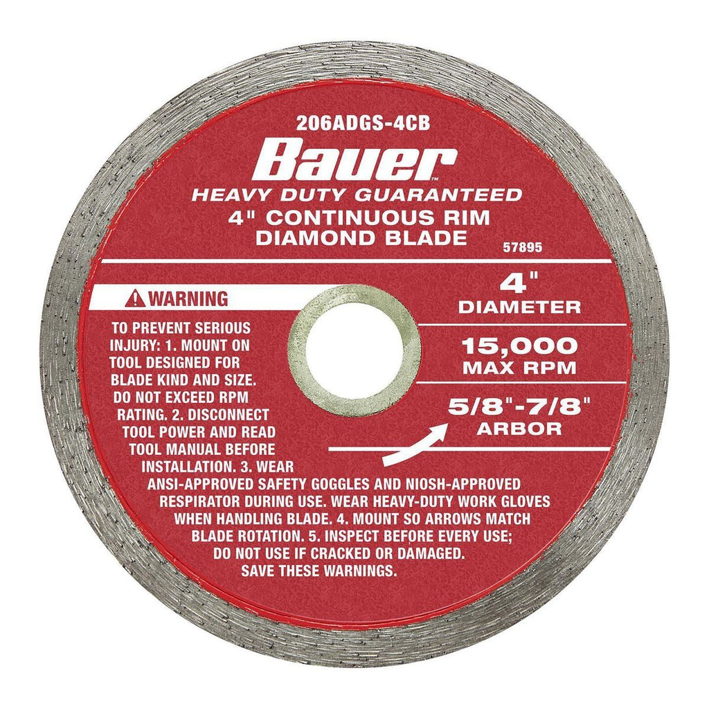 4 in. Continuous Rim Wet Cut Diamond Saw Blade F1338