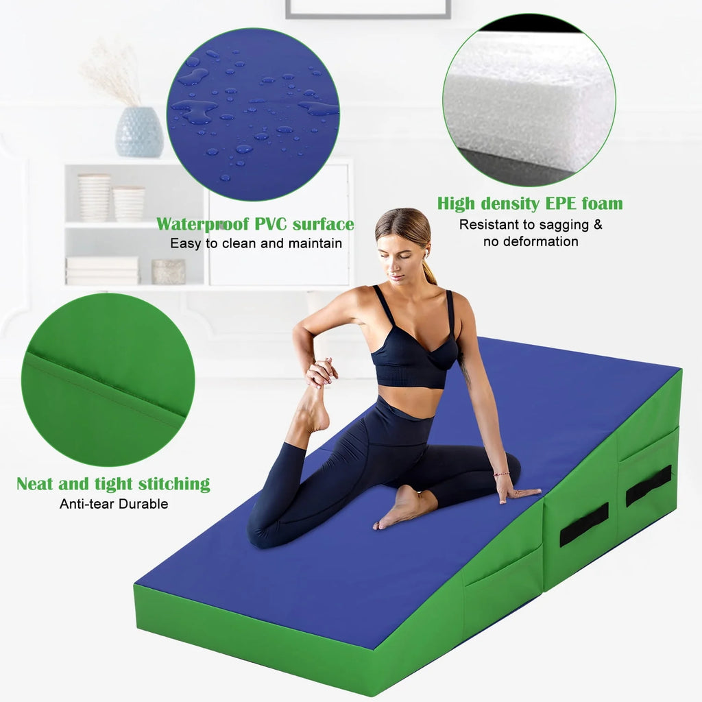 48x24 inch Foldable Incline Gymnastics Mat with Handle B582155