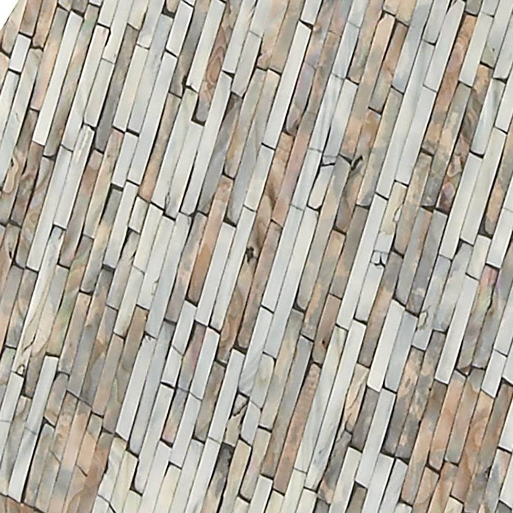 Wood Shell Inlay Accent Table E9017