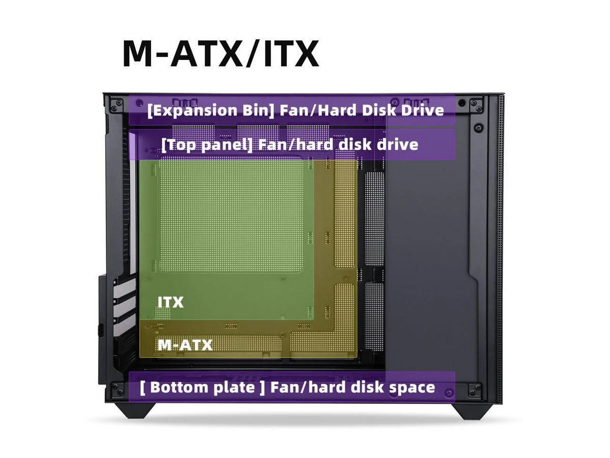 Black Micro ATX Mid Tower Computer Case with 120mm Fan U86384