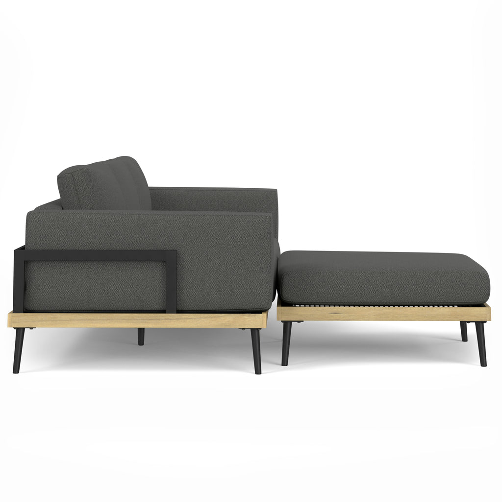 Slate Gray Outdoor 2 Piece Sofa Sectional H892