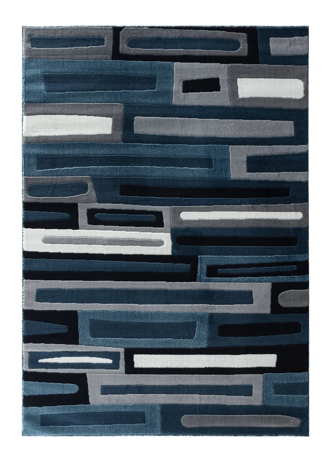 Yellow Grey Modern Abstract Area Rug N758414