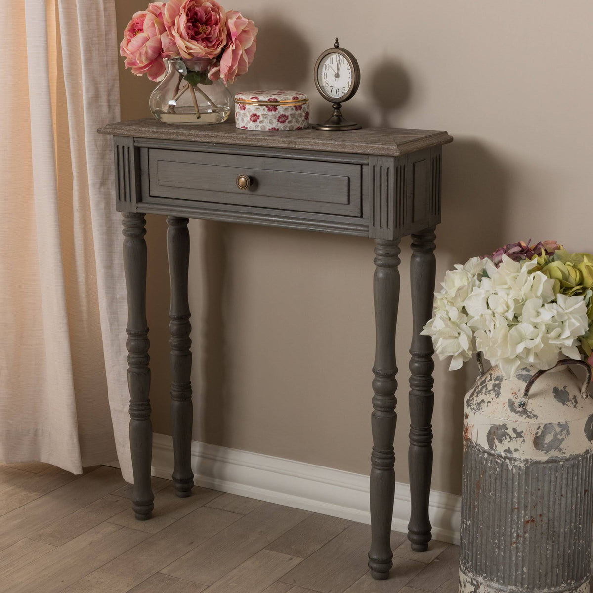Brown Finished 1-Drawer Console Table Z710