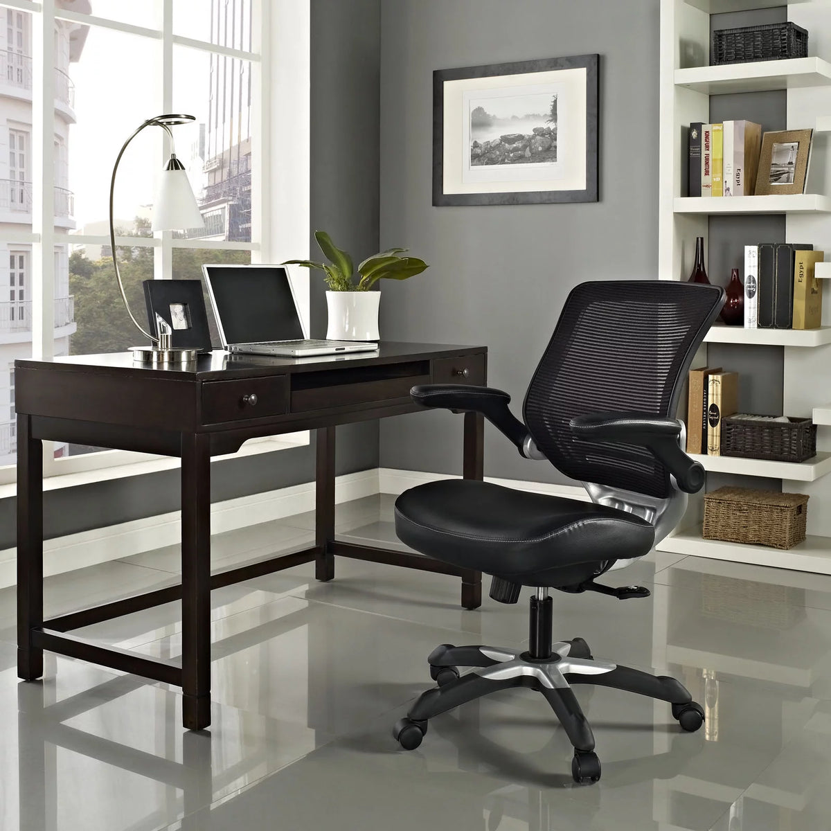 Black Vinyl Office Chair A19956