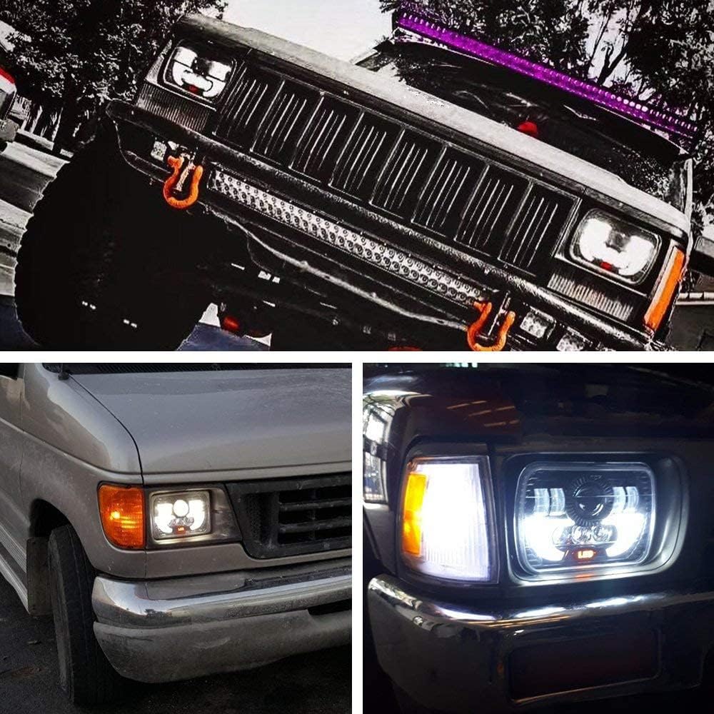 2PCS 5x7 LED Headlight Sealed Beam Hi/Lo Beam DRL M7860