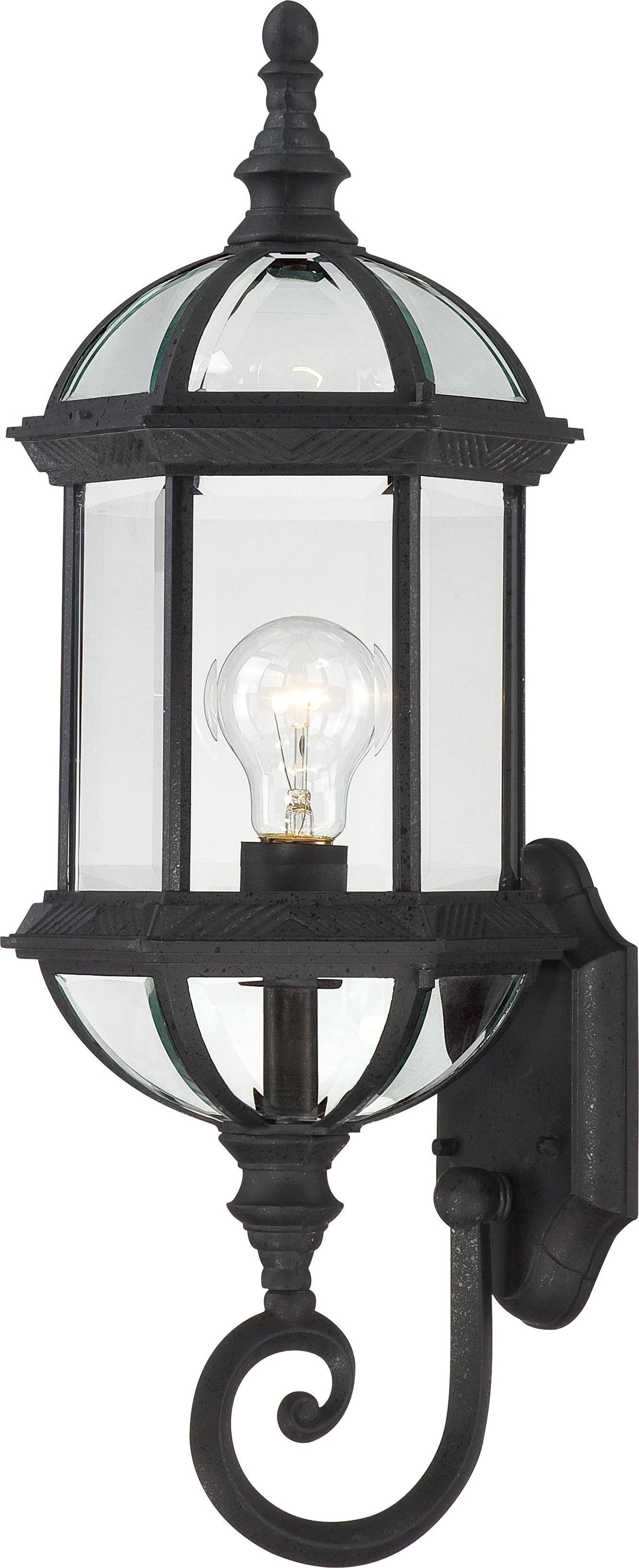Textured Black 1 Light Outdoor Wall Sconce R60390