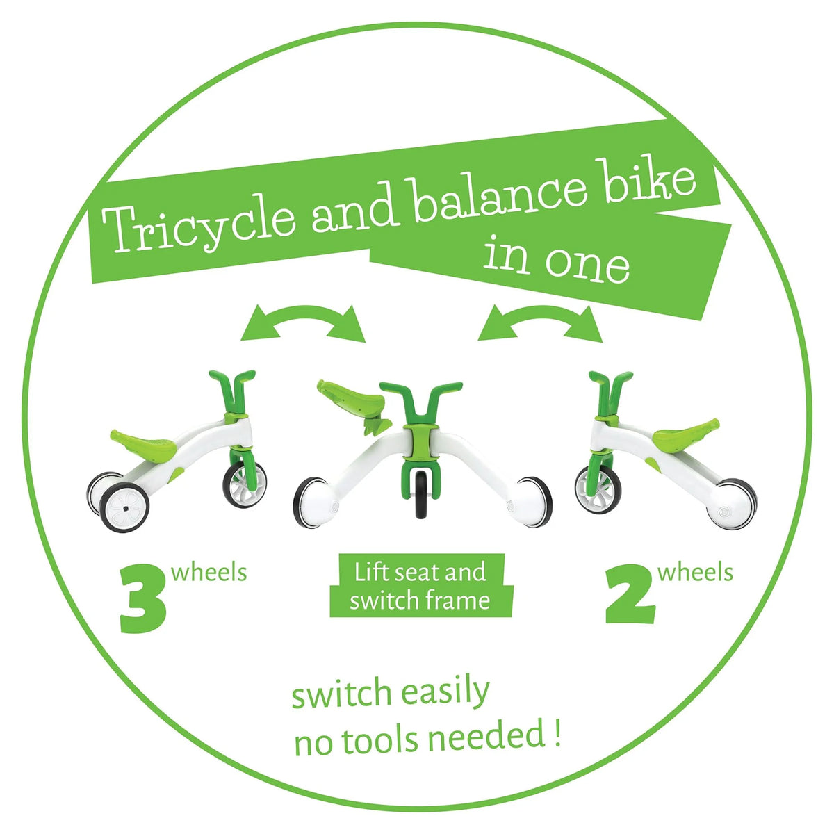 2-in-1 Balance Bike and Tricycle O503
