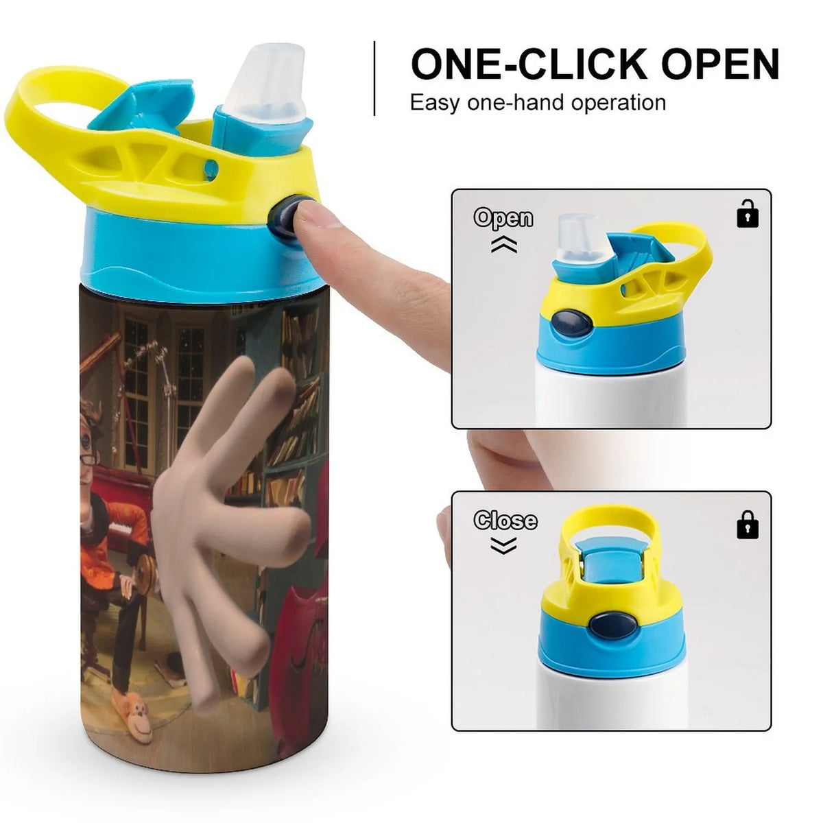 Insulated Stainless Steel Water Bottle with Straw W6235