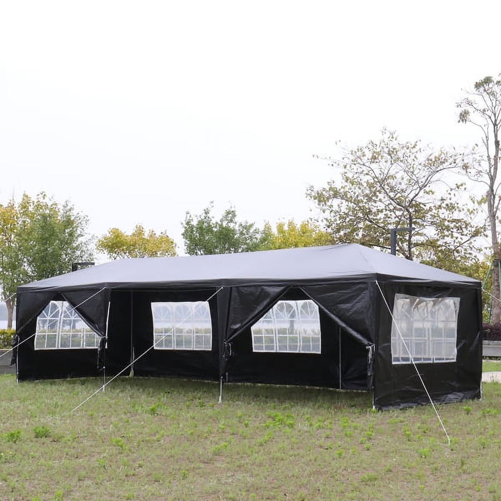 Black 10'x30' Outdoor Party Tent with 8 Removable Sidewalls T766328