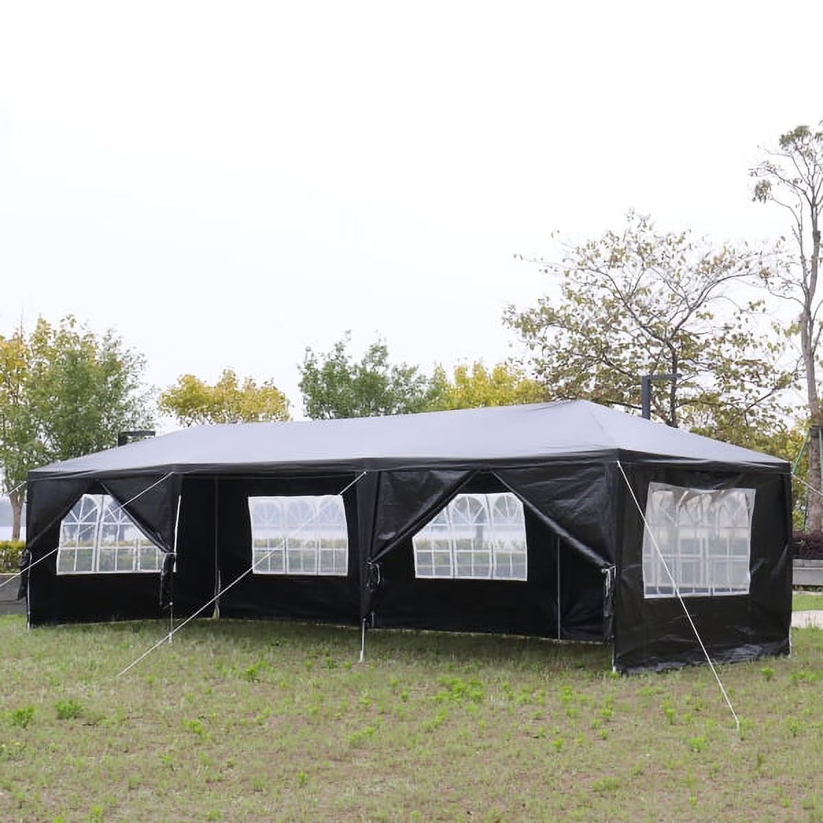Black 10'x30' Outdoor Party Tent with 8 Removable Sidewalls T766328