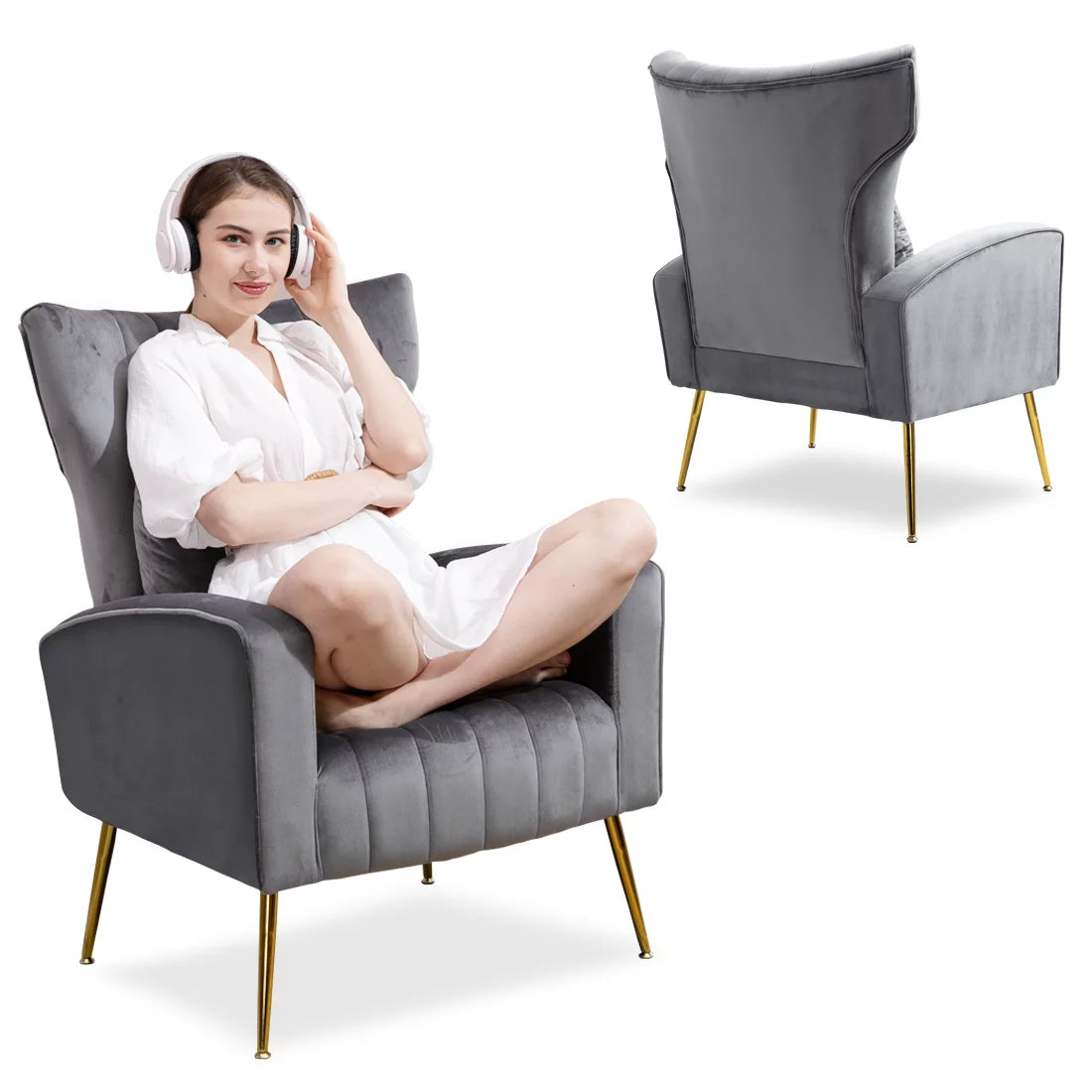 Velvet Accent Chair M972125