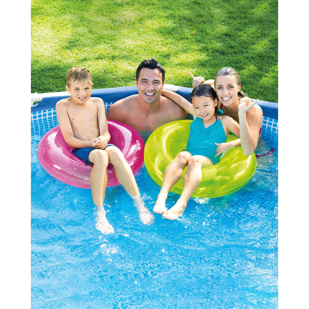 10' x 30 Metal Frame Round Above Ground Swimming Pool with Pump I1872