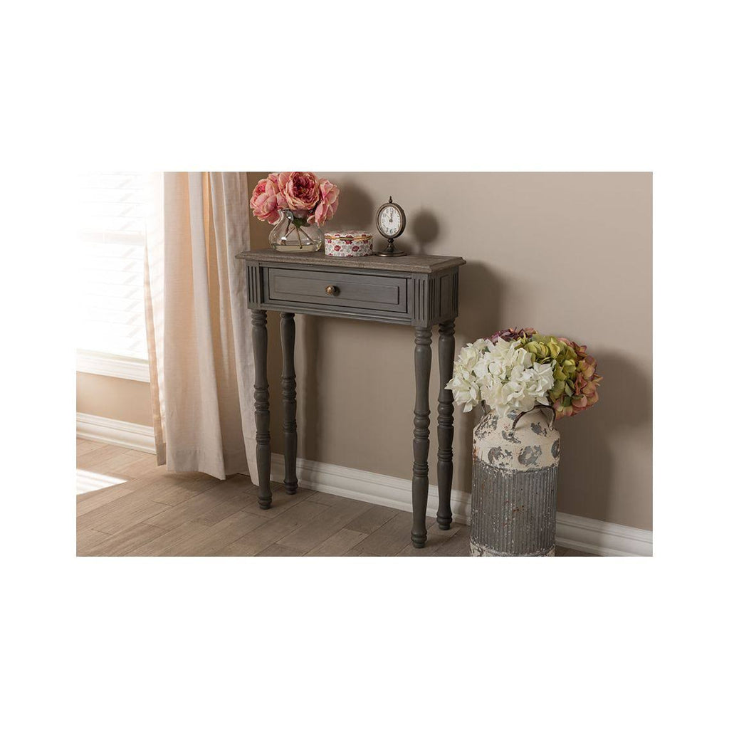 Brown Finished 1-Drawer Console Table Z710