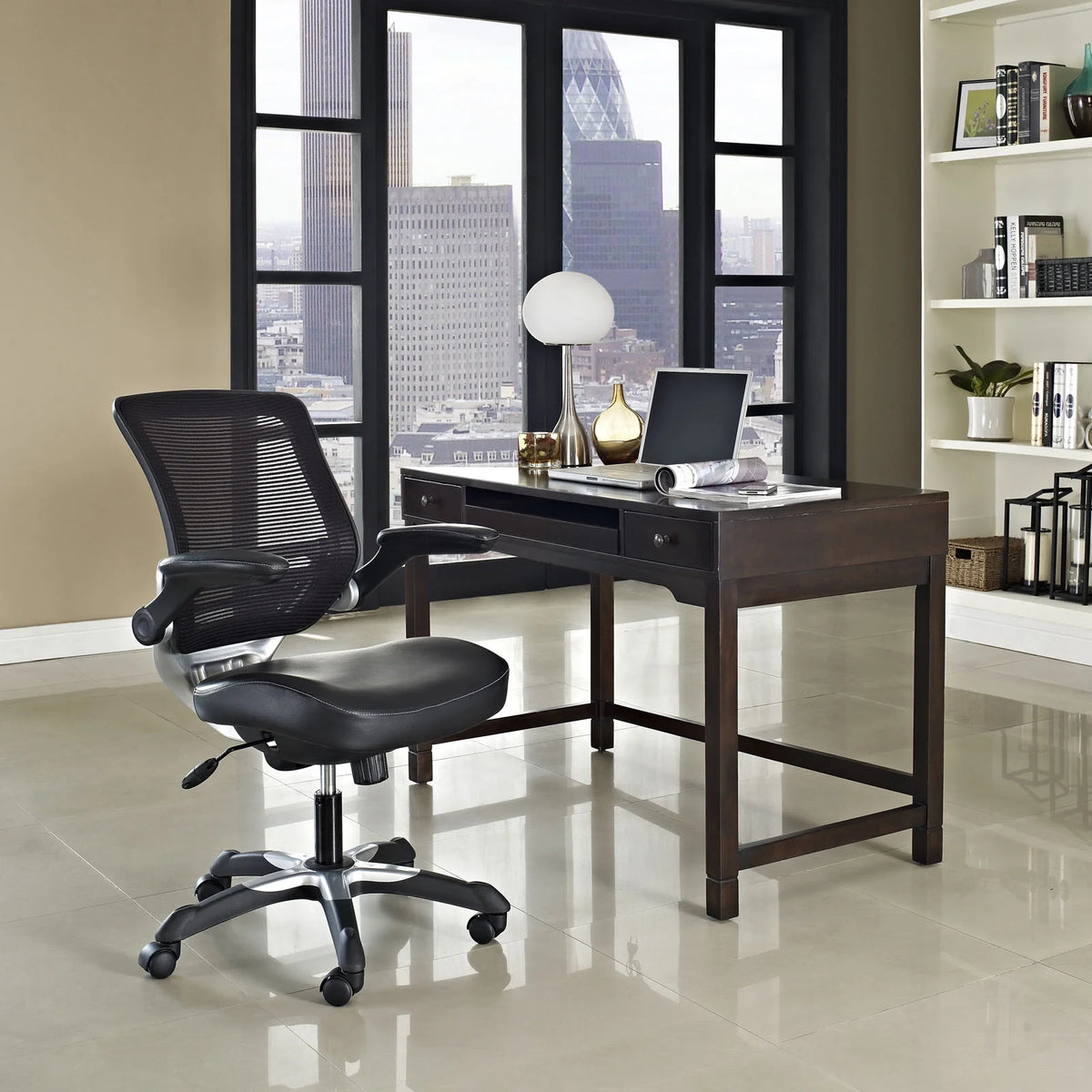 Black Vinyl Office Chair A19956