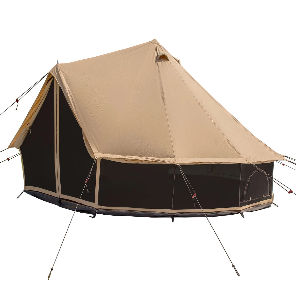 10' Desert Red Cotton Canvas Bell Tent with Stove Jack F156841