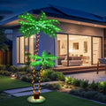 Solar Artificial Palm Tree 6Ft Lighted with 8 Modes R1005