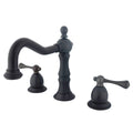 Oil Rubbed Bronze Widespread Lavatory Faucet with Brass Pop-Up Z743