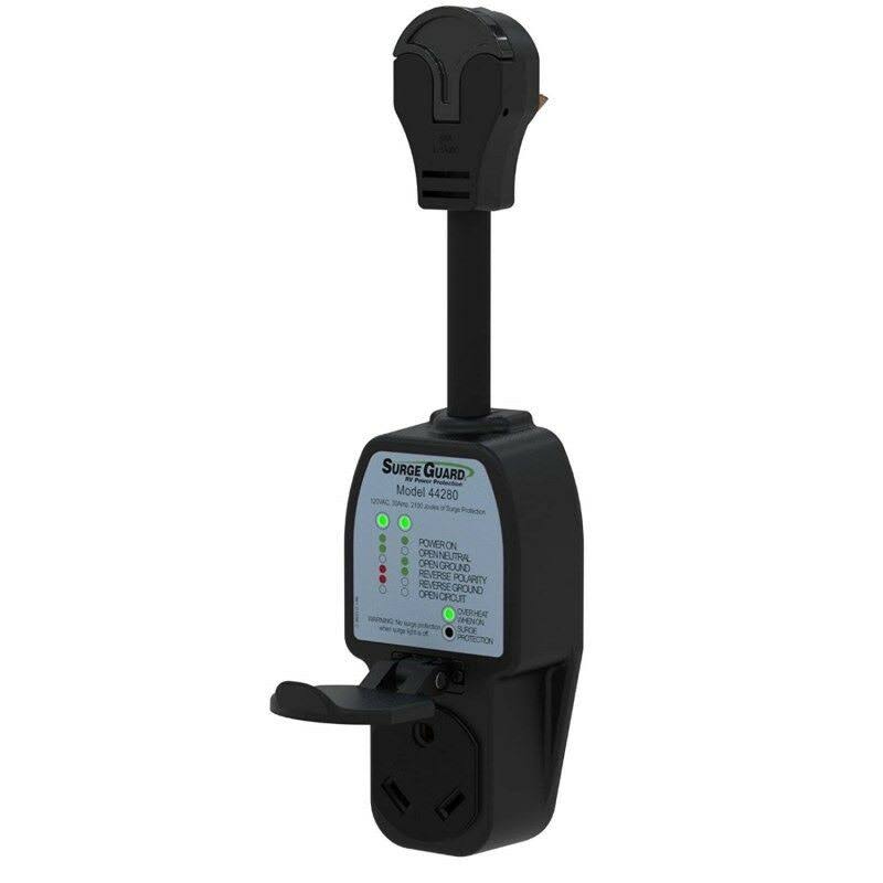 Portable Surge Guard with Enhanced Diagnostics, 120V, 30A, 2100 Joules B46434