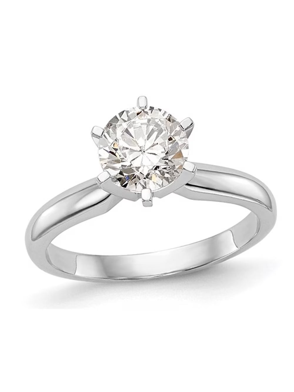 14K White Gold Lab-Grown Diamond Solitaire Engagement Ring S290463