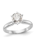 14K White Gold Lab-Grown Diamond Solitaire Engagement Ring S290463