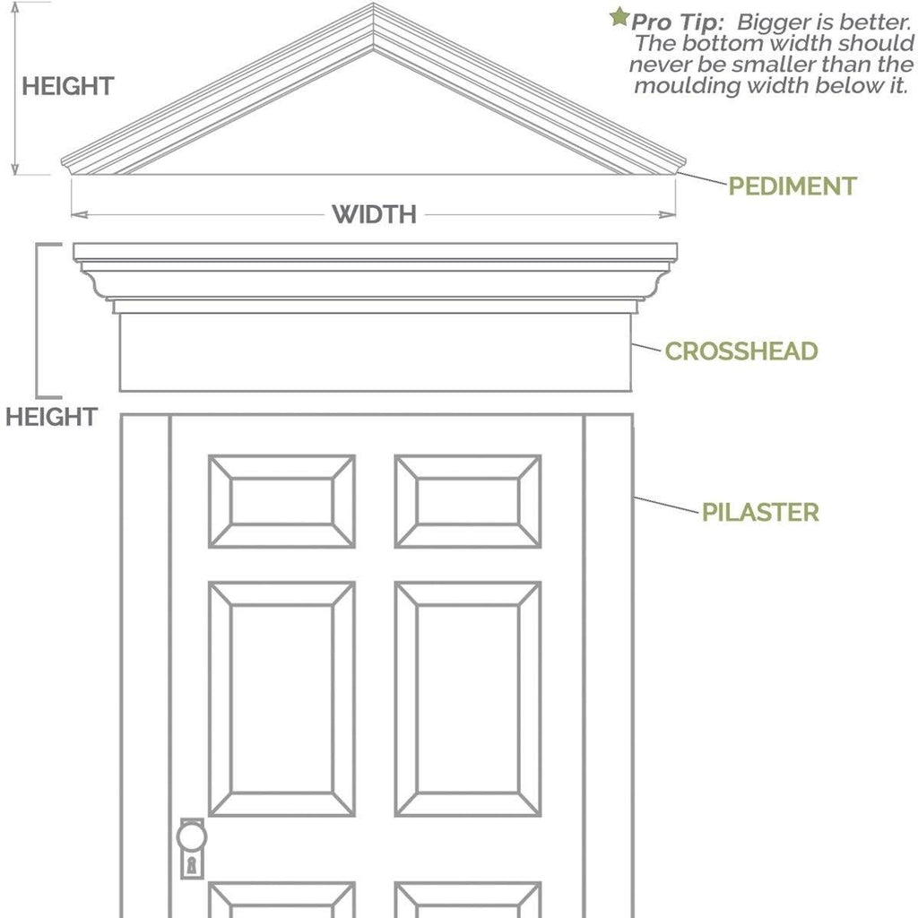 Two Equal Flat Panel PVC Pilaster with Decorative Capital & Base (Pair) F915527