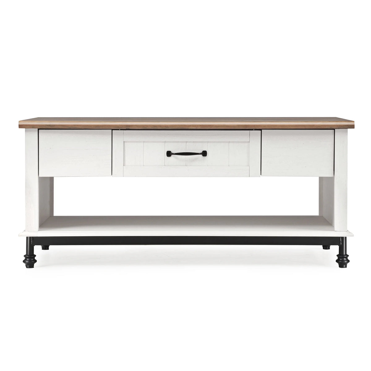 Farmhouse Coffee Table with Storage Shelf J7413