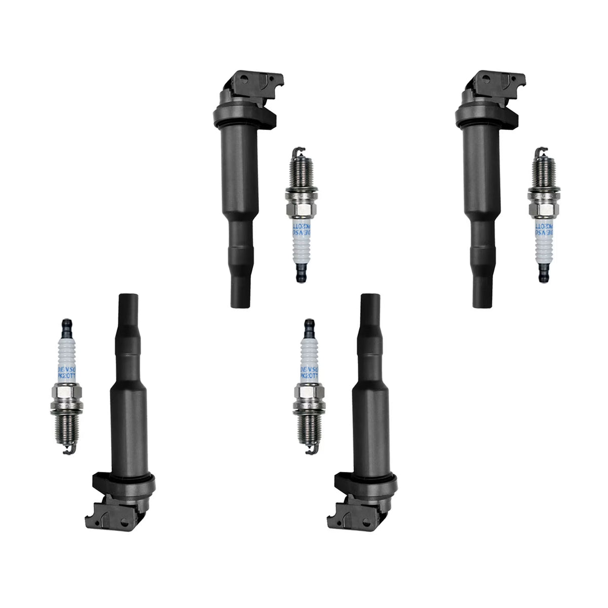 Set of 4 Ignition Coils and Denso Platinum Spark Plugs F7178