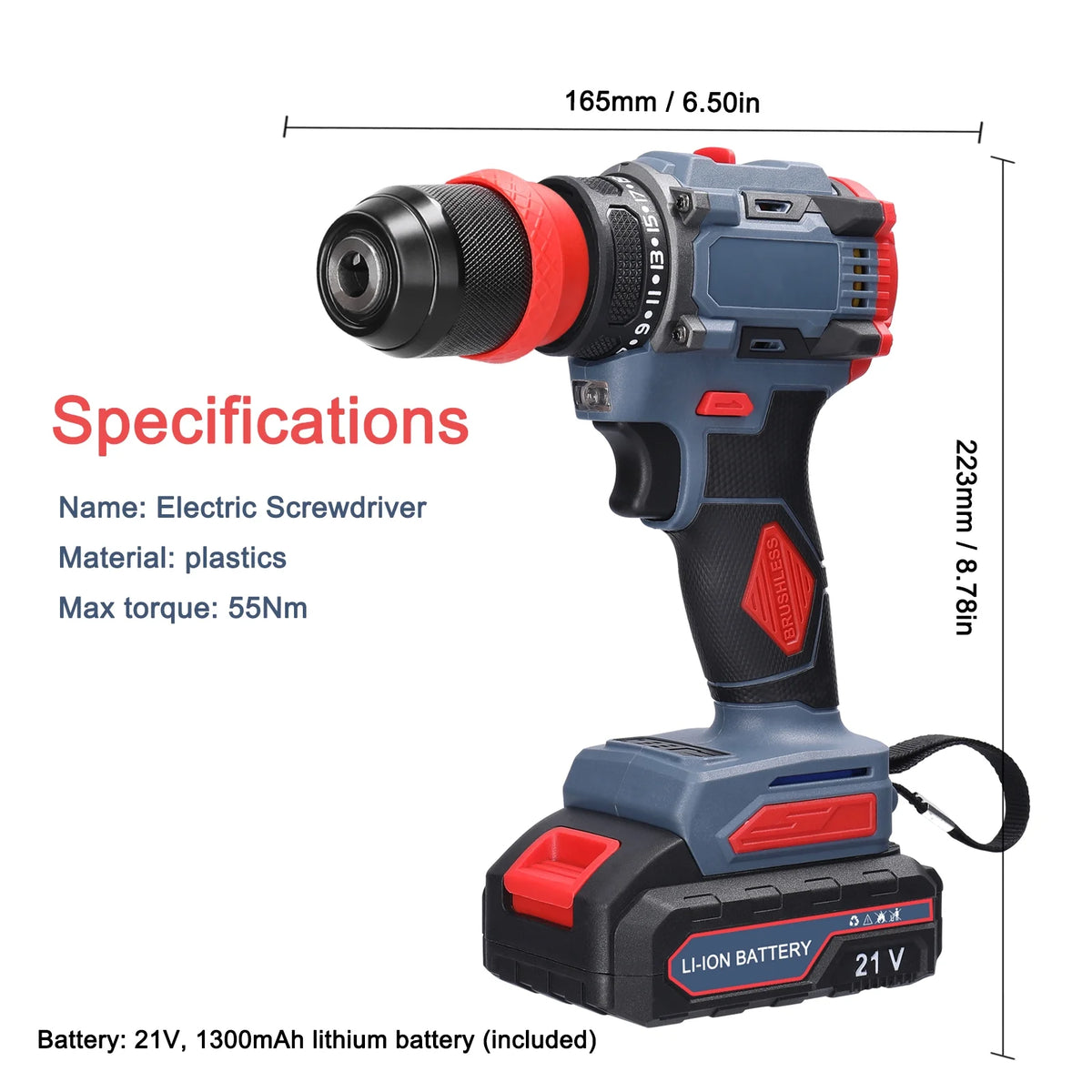 21V 2in1 Screwdriver Drill Set J912800
