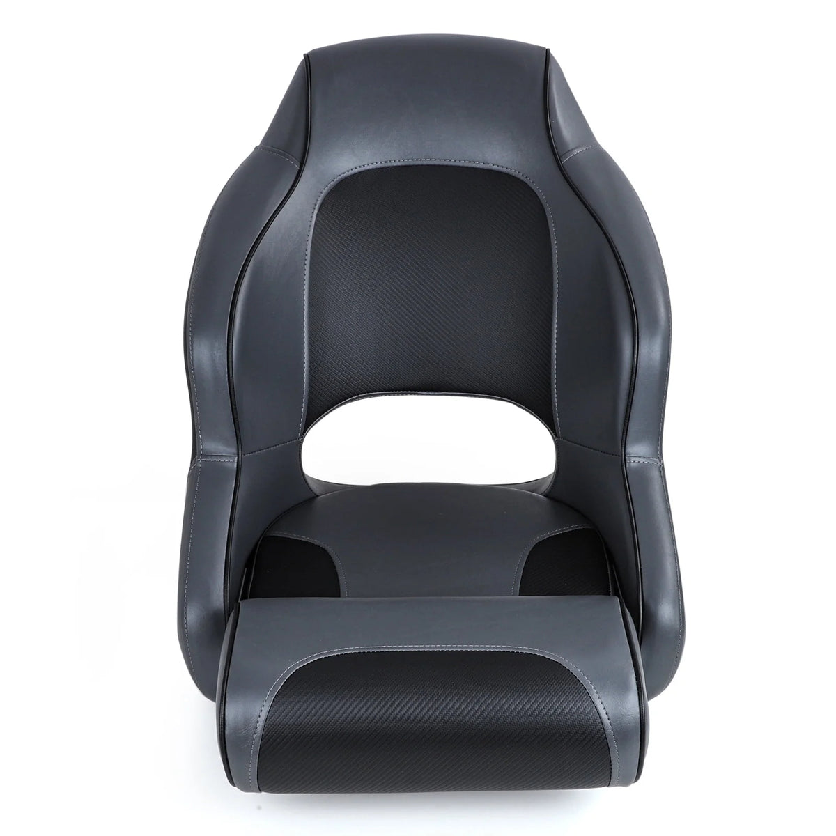Charcoal Black Flip Up Boat Seat with Cover Q27085