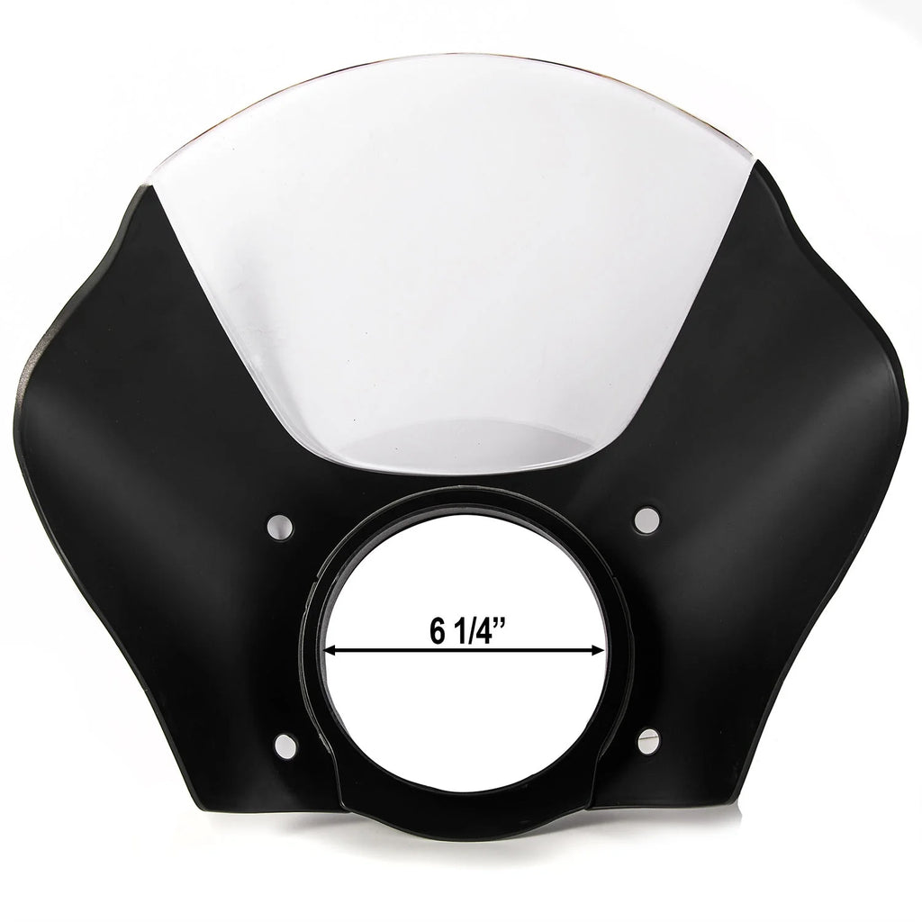 Black & Clear Quarter Fairing Windshield Kit with Fork Mounting Hardware I1320