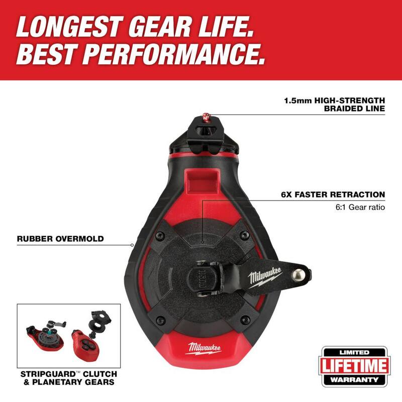 100 ft. Chalk Reel Kit with Red Chalk and 25 ft. Tape Measure V160337