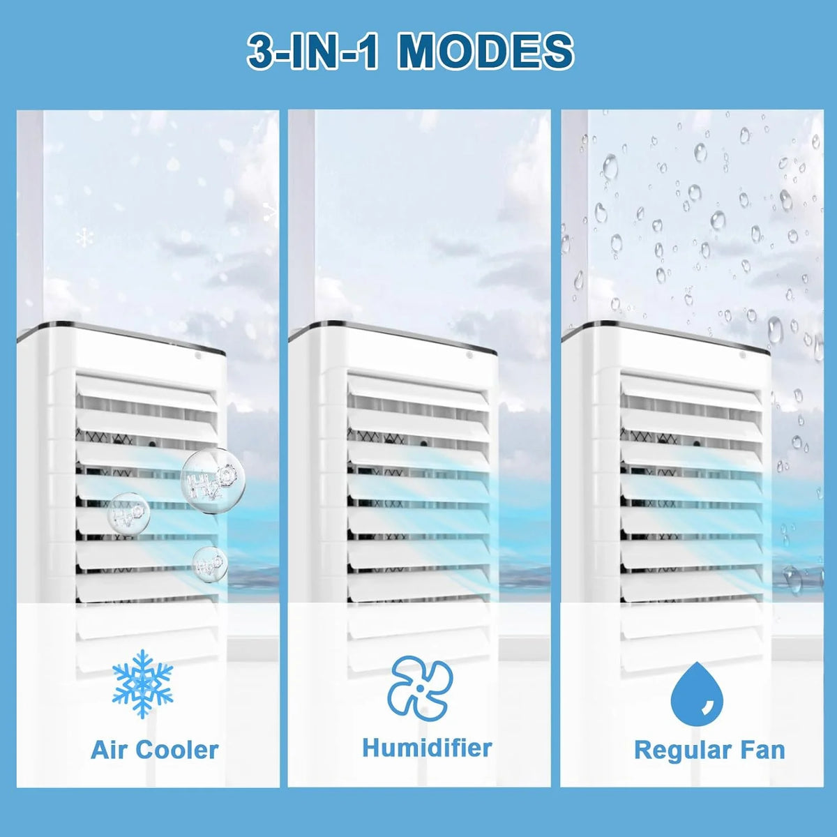 3-IN-1 Portable Evaporative Air Cooler R9468