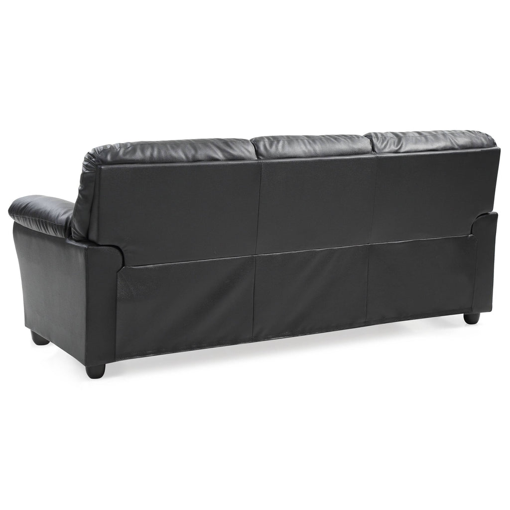 Black Faux Leather Sofa L157346