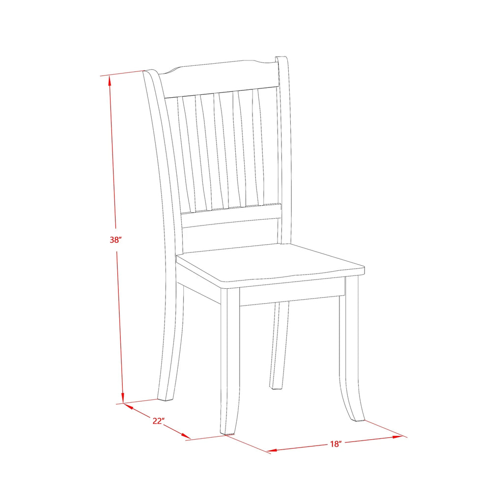 5 Pc Dining Table and 4 Wood Seat Chairs G65883
