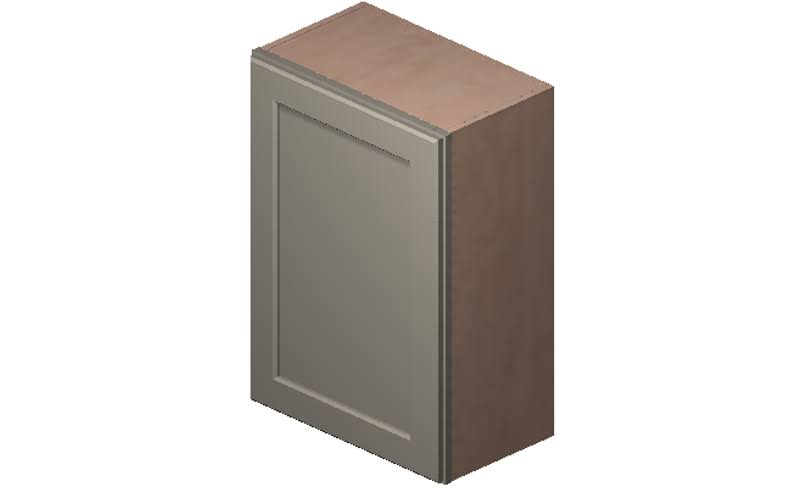 1 Door 2 Shelves Wall Cabinet High-Density Fiberboard F143268